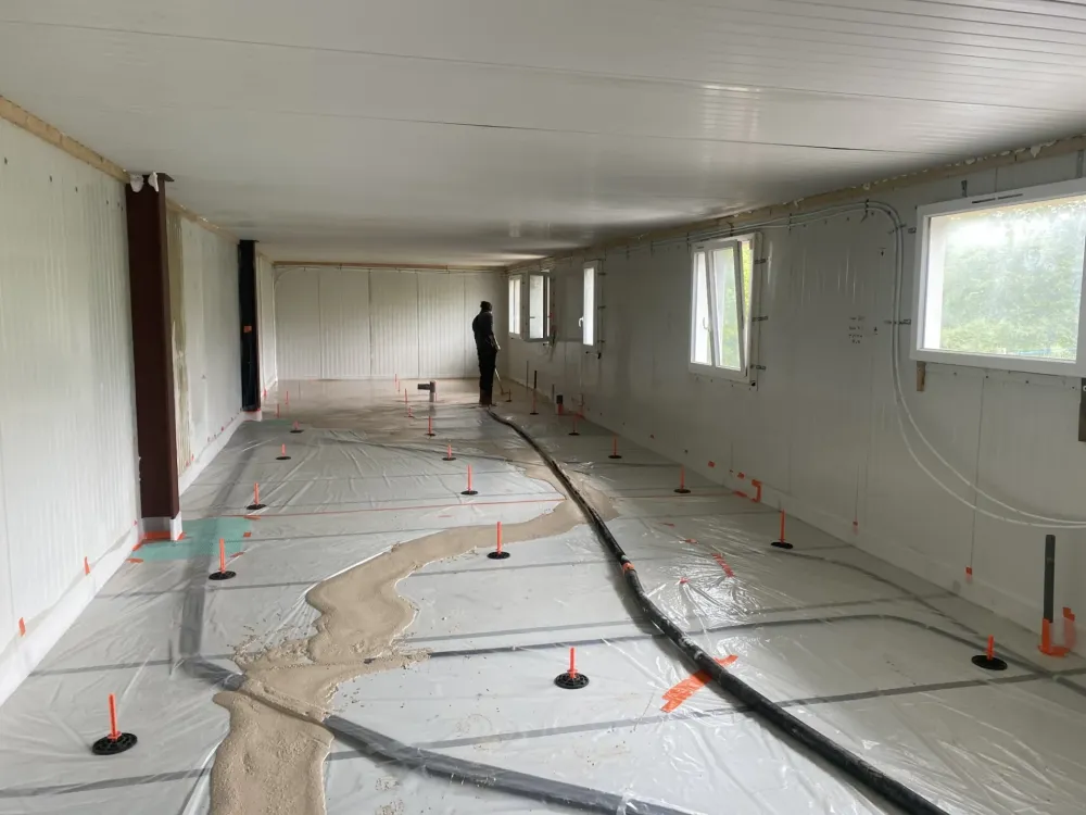 coulage sur dalle brute